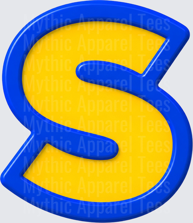 Toy Story Alphabet Bold 3D Letter S Blue Yellow Glossy