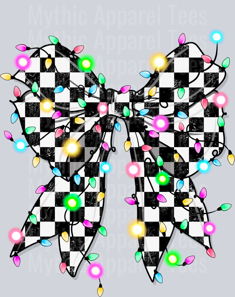 Christmas light bow