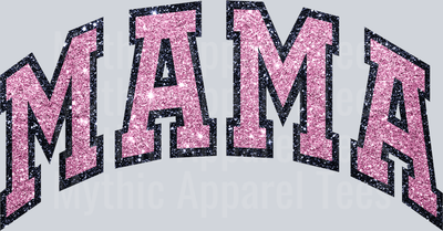 mama 04 Pink Glitter DTF MOM Transfers