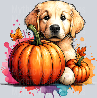 GOLDEN RETRIEVER PUMPKIN