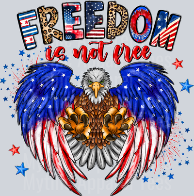 Freedom Is Not Free Eagle 4th of july DTF Patriotic Transfers