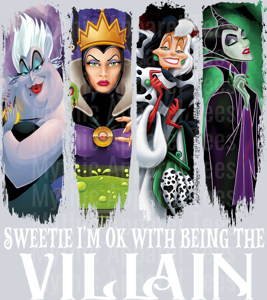 Sweetie im ok being the villain 2 white DTF Disney Villains Transfers