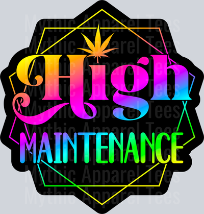 High Maintenance Black Girly Weed Smoking Style