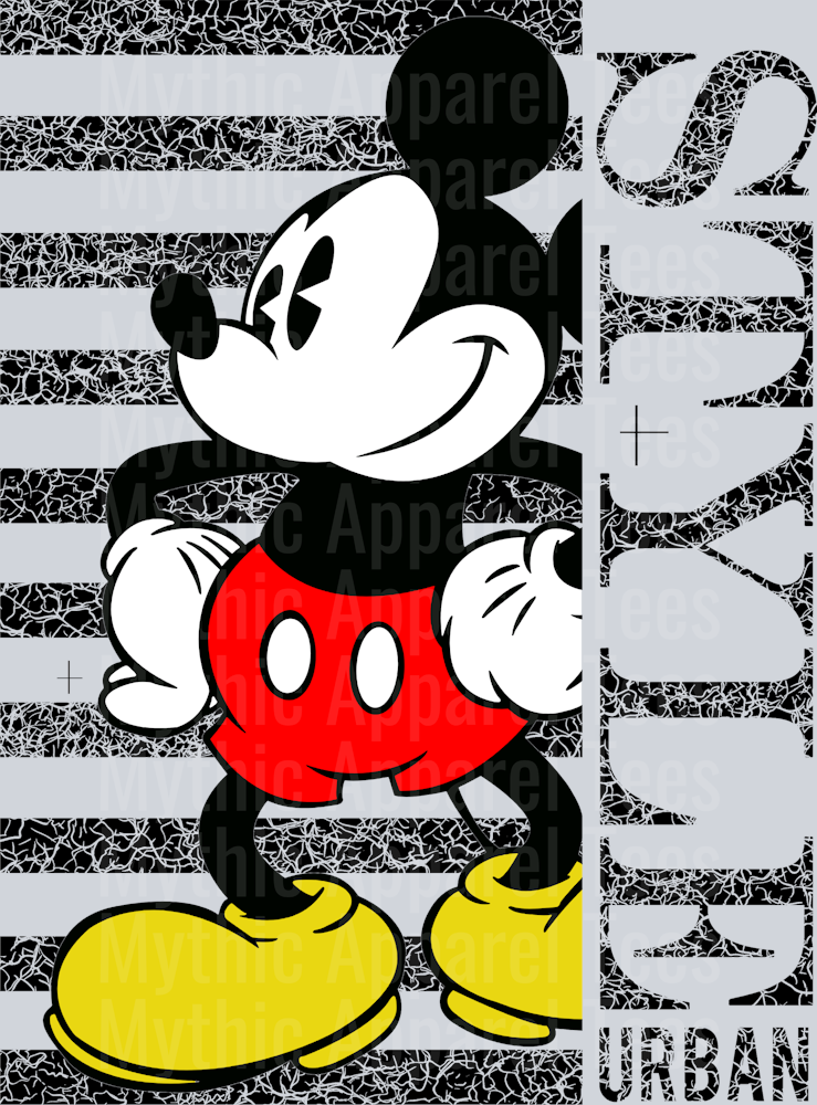 URBAN STYLE Mickey DTF Street Mickey Mouse Transfers