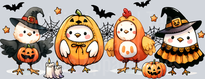 Spooky Chickens for Halloween DTF Chicken Transfers