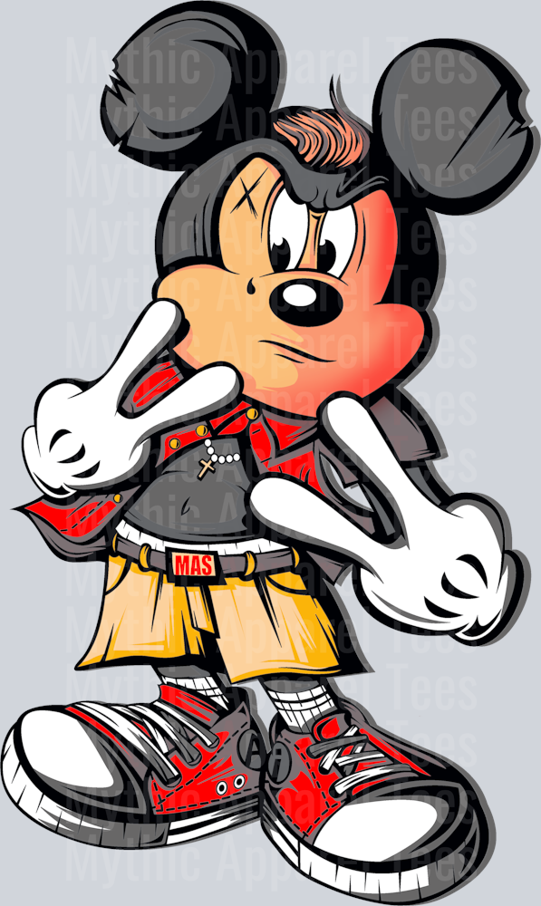 Thug Mickey DTF Street Mickey Mouse Transfers