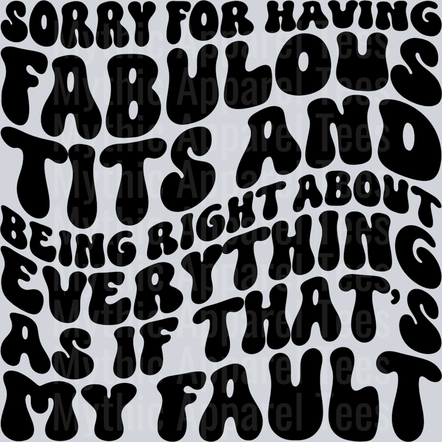 Sorry For Having Fabulous Tits