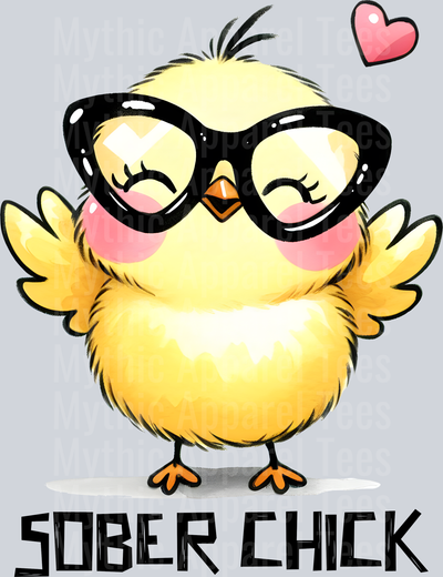 sober chick cute sobriety shirt DTF Chicken Transfers