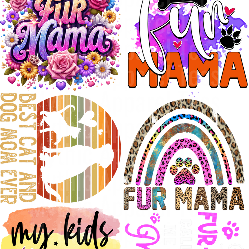 CAT GANG SHEET 10 FULL SIZE IMAGES