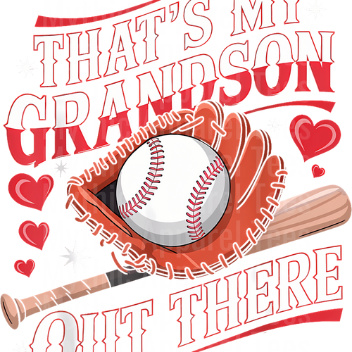 Grandma Grandpa Grandparents Baseball DTF Transfer