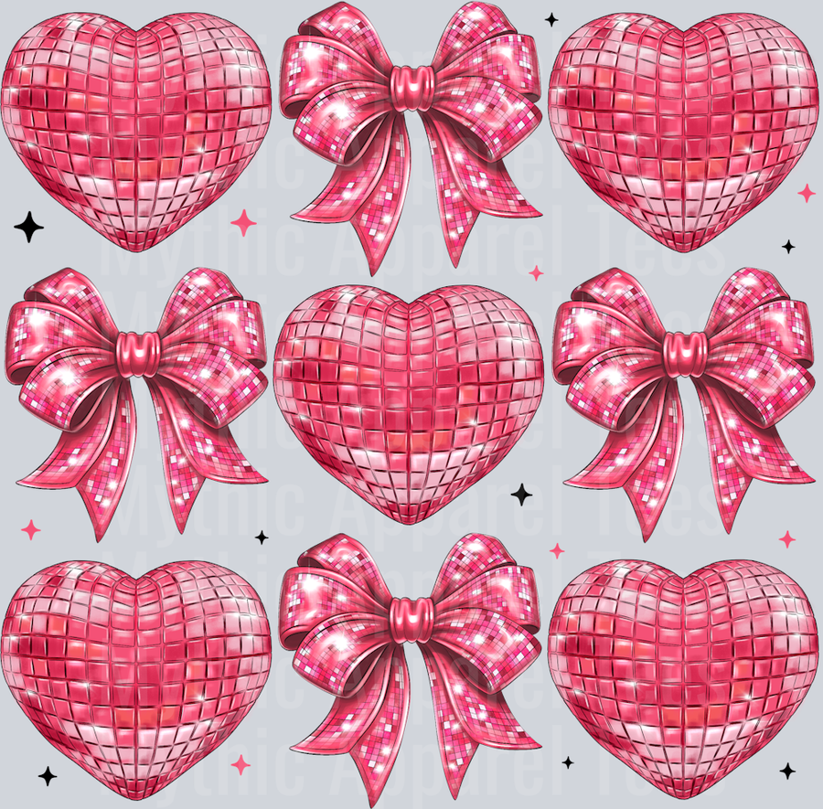 Valentines Bow Disco Style Coquette