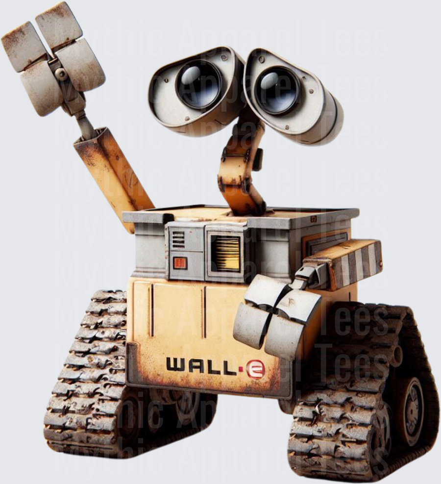 WALL-E Pixar Robot Waving Arm Rusty Weathered Tank Treads Character Design