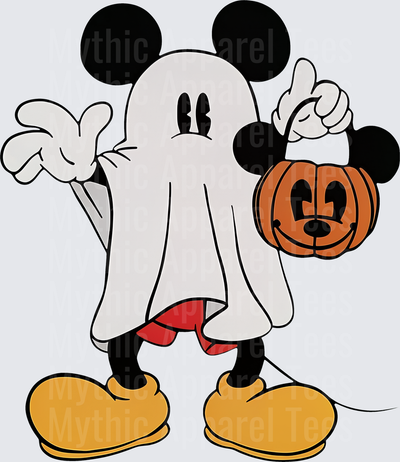 Mickey Mouse Halloween Ghost Costume Trick or Treat Pumpkin Bucket