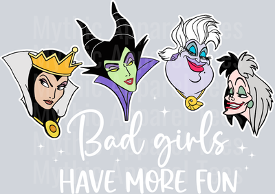 Bad girls have more fun DTF Disney Villains Transfers