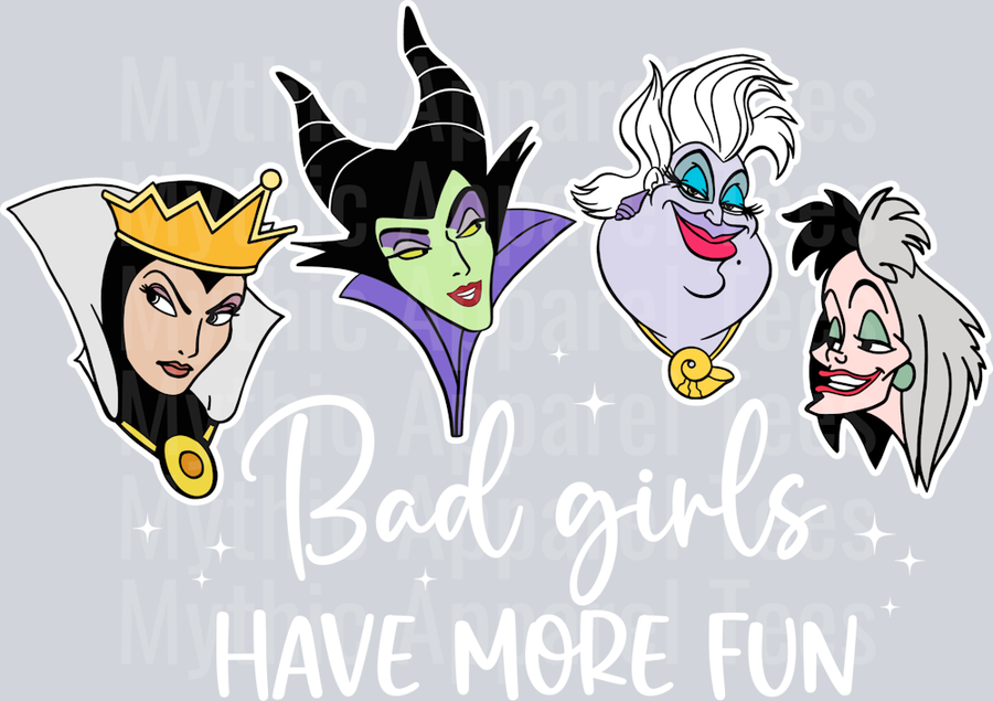 Bad girls have more fun DTF Disney Villains Transfers