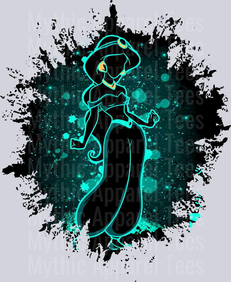 Jasmine 2 Disney Princess Dark Silhouette Color Splash Crystal Ball Vision