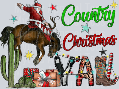 Country Christmas Yall Horse