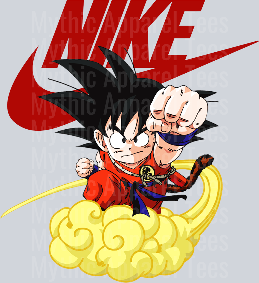 Goku Red Swoosh JUST DO IT DTF Nike Transfers