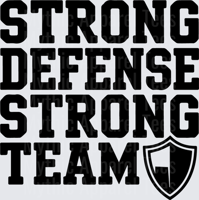 American Football Strong Defense Strong Team Shield Bold Varsity