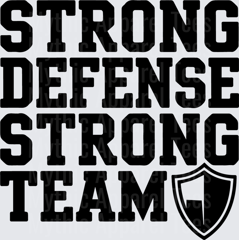 American Football Strong Defense Strong Team Shield Bold Varsity