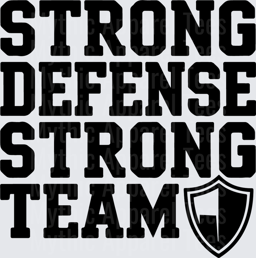 American Football Strong Defense Strong Team Shield Bold Varsity