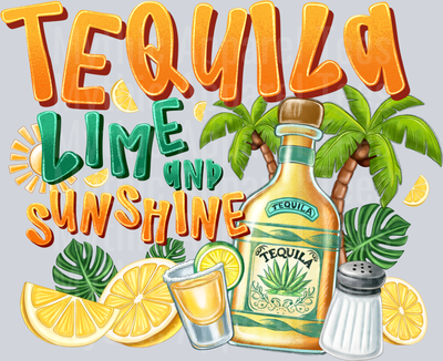Tequila Lime And Sunshine DTF Summer Transfers