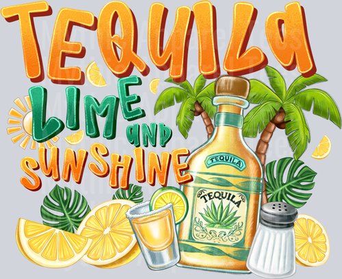Tequila Lime And Sunshine DTF Summer Transfers
