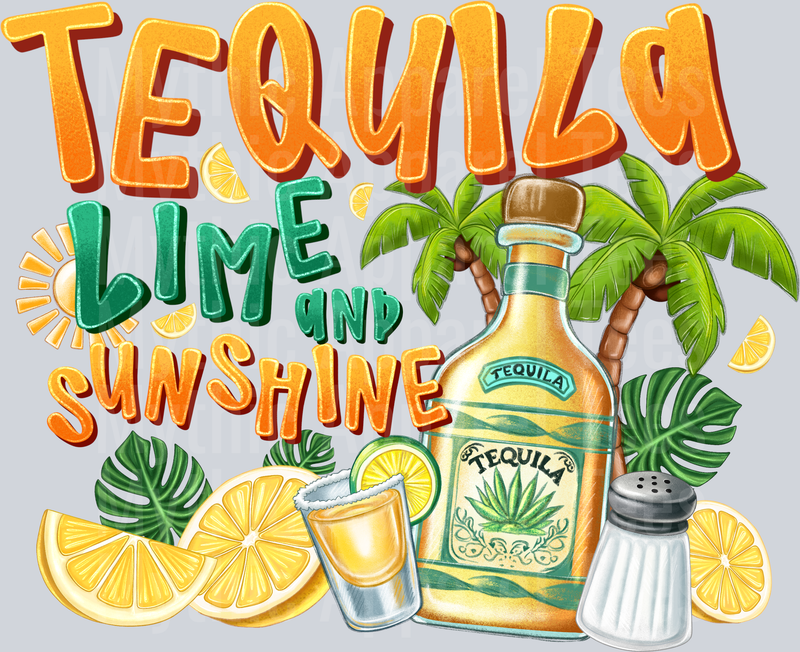 Tequila Lime And Sunshine DTF Summer Transfers