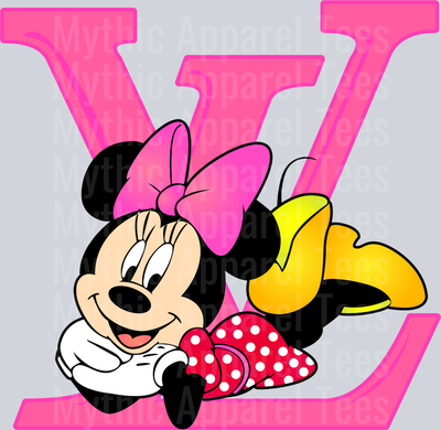Minnie Mouse Cute LV Disney Shirt DTF Luis Vuitton Transfers