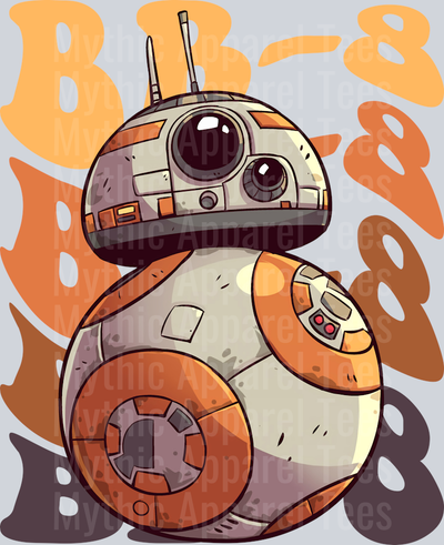 BB-8 Star Wars Stacked Name Disney