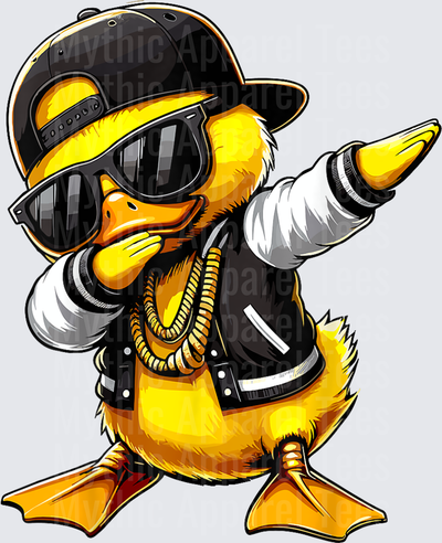 Jeep Ducks Dabbing Hip Hop Duck Gold Chain Snapback Shades
