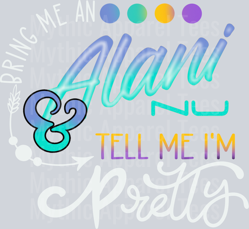 Bring me an alani white DTF Alani Transfers