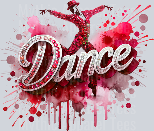 Dance with Male Dancer Red DTF Dance Male Transfers