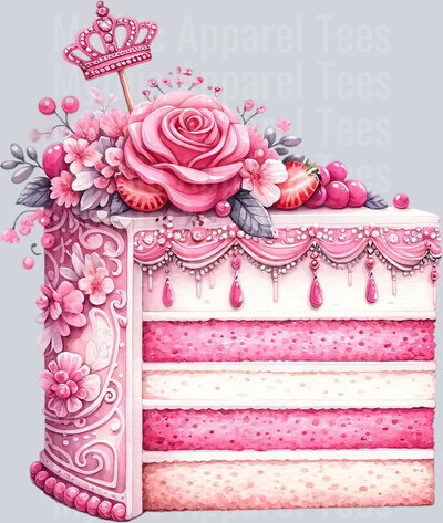 BACHELORETTE PARTY Cake with Crown DTF Wedding Transfers