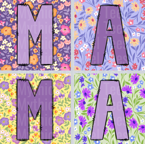 Mama 42 floral 3 DTF MOM Transfers