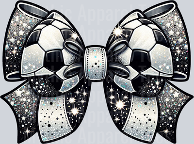 Soccer Bow With Ball Accents School Spirit & Sports