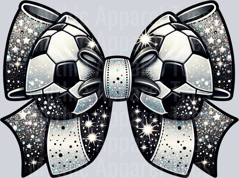 Soccer Bow With Ball Accents School Spirit & Sports
