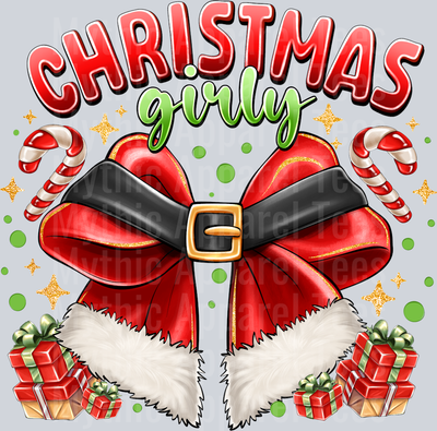 Christmas Girly Santa Scar Bow