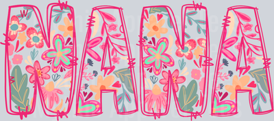NaNa Floral Pink Floral DTF NaNa Transfers