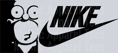 Homer Simpson JUST DO IT DTF Nike Transfers