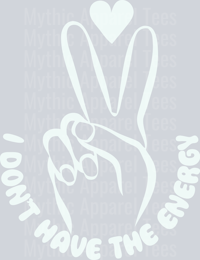 I dont have the energy to pretend I like you Pocket white DTF Sassy Transfers