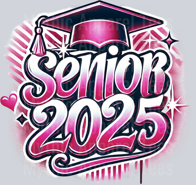 0040 Senior 2025 Maroon DTF 2025 Senior Graduation Transfers