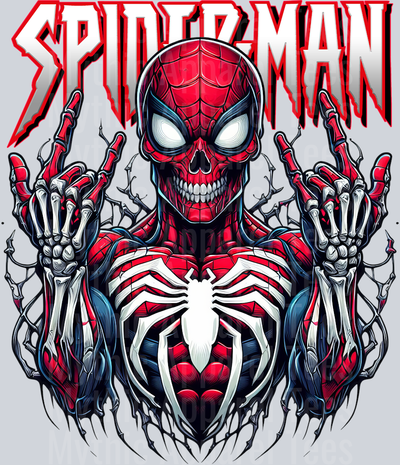 Spiderman Web Slinger Skull Pt 2 DTF Superhero Transfers