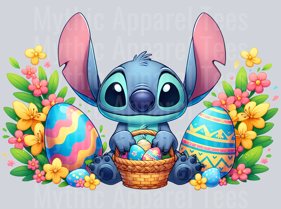 Stitch Easter Transfer 15 DTF Stitch Easter Transfers