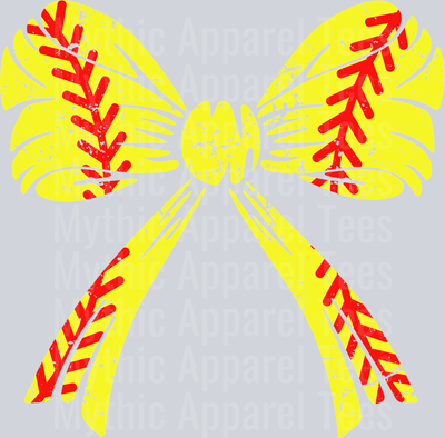 Softball bow DTF Softball Transfers