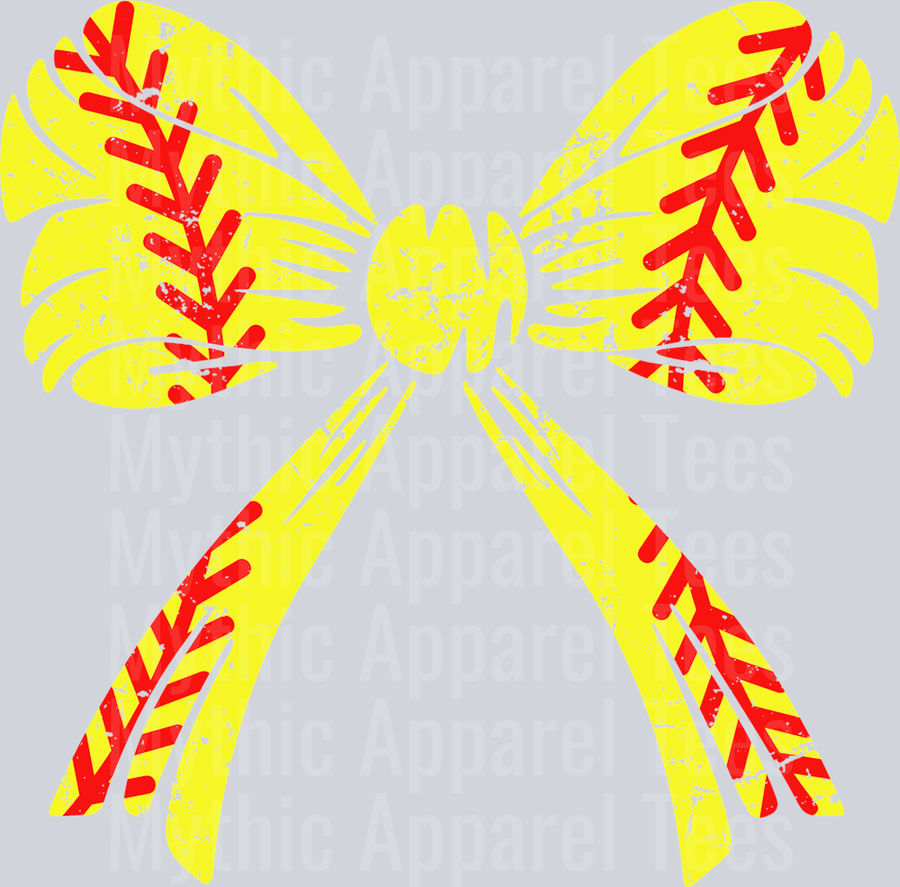 Softball bow DTF Softball Transfers