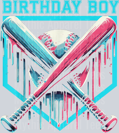 Baseball Birthday Drip For Boys Youth Boys Baseball Drip DTF Baseball Transfers