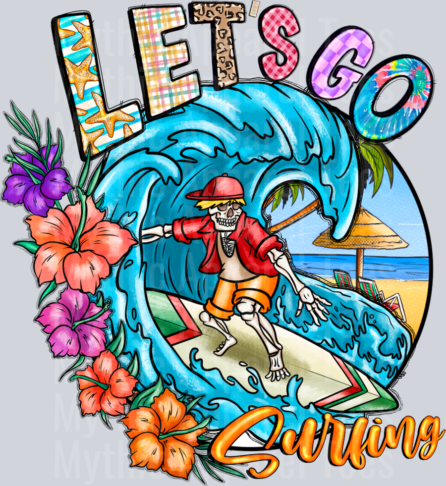 Lets Go Surfing Beach Summer