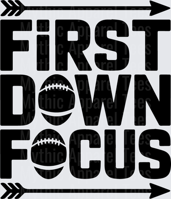 American Football First Down Focus Bold Arrow Graphic