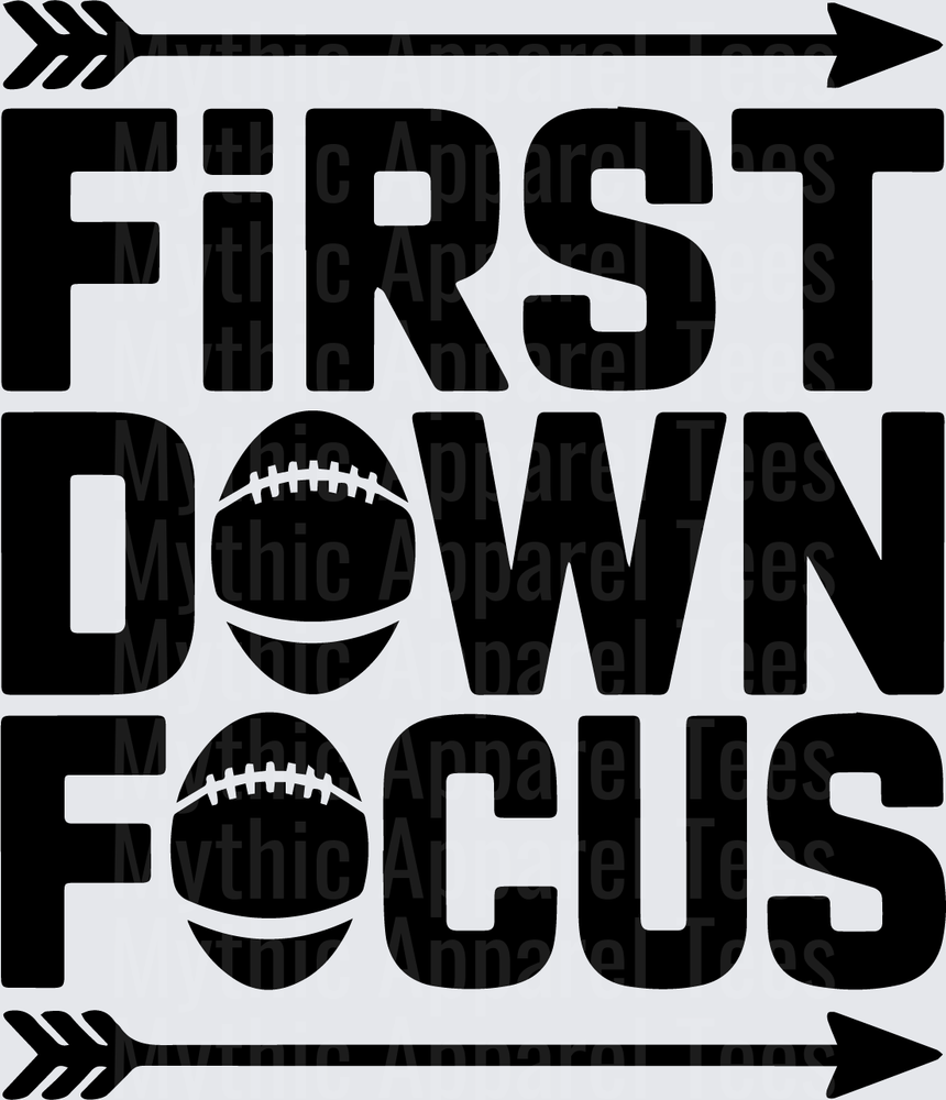 American Football First Down Focus Bold Arrow Graphic